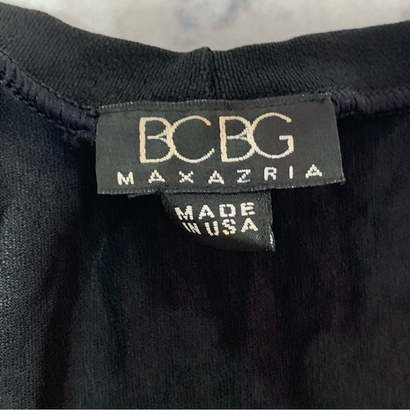 VTG Y2K BCBGMaxAzria Black Long Sleeve Skater Dress S - Picture 4 of 10